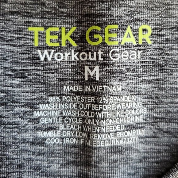 NWOT Tek Gear Gray Spandex Jersey Size Medium - Picture 11 of 16
